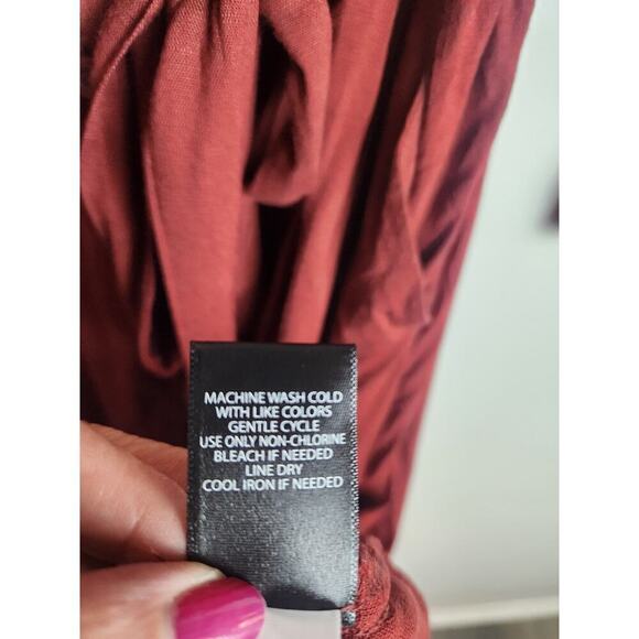 Torrid Brown Lenny 3/4 Sleeve Midi Belted Dress Size 1/1X 14/16 NWT Boho stretch - Picture 7 of 12